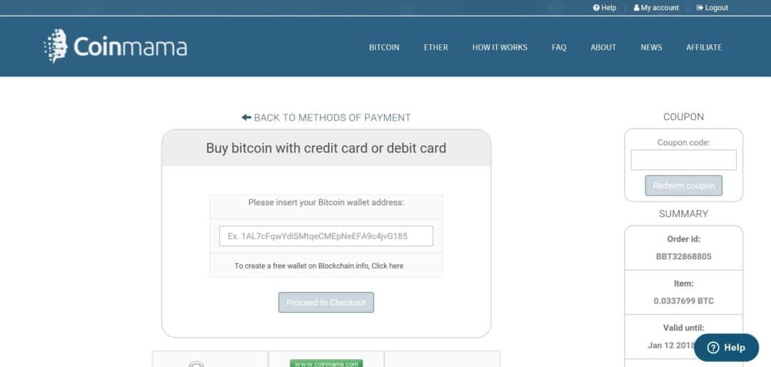 buy bitcoin with blockchain with a debit card